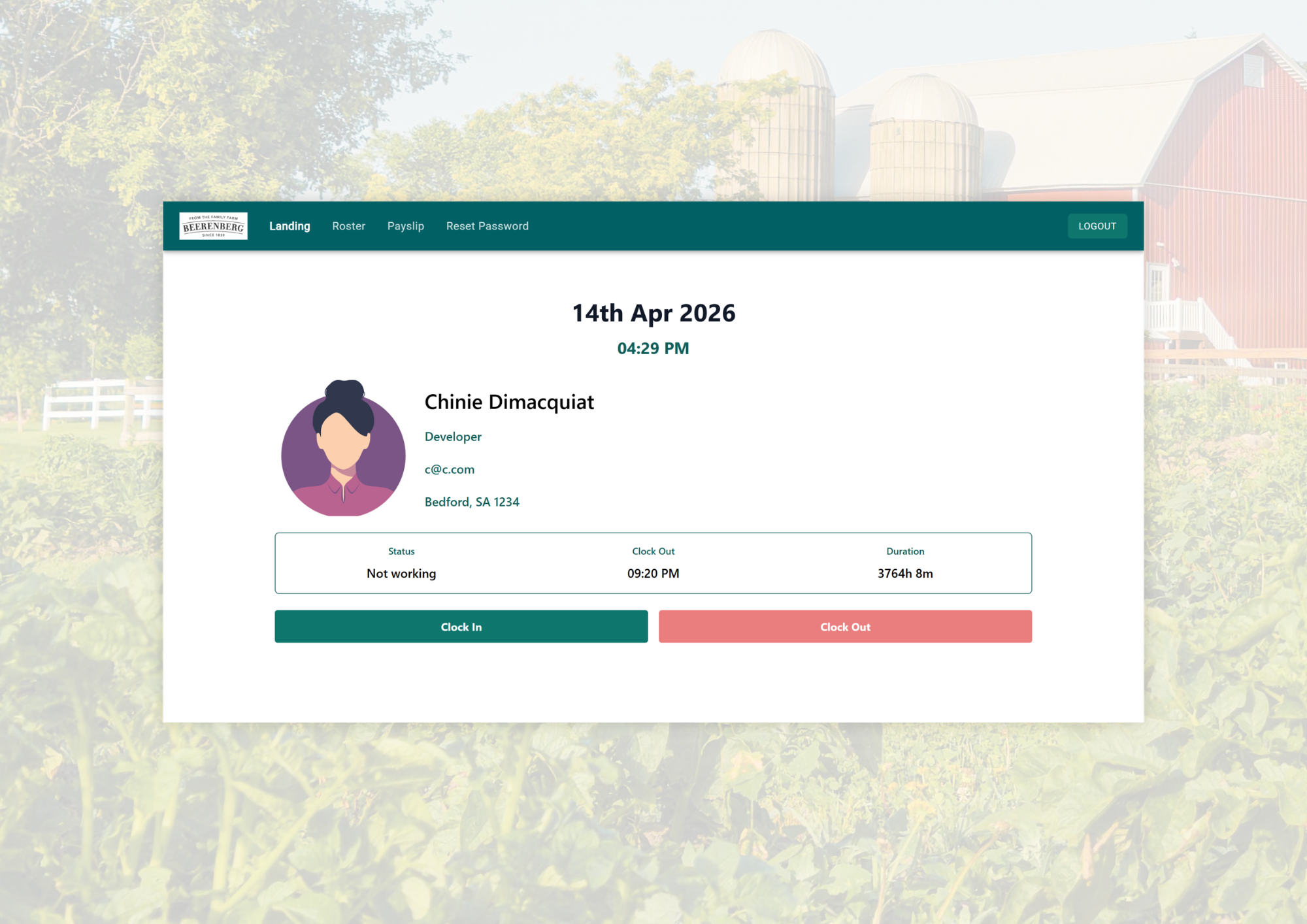 Farm Employee and Time Management System Project Thumbnail